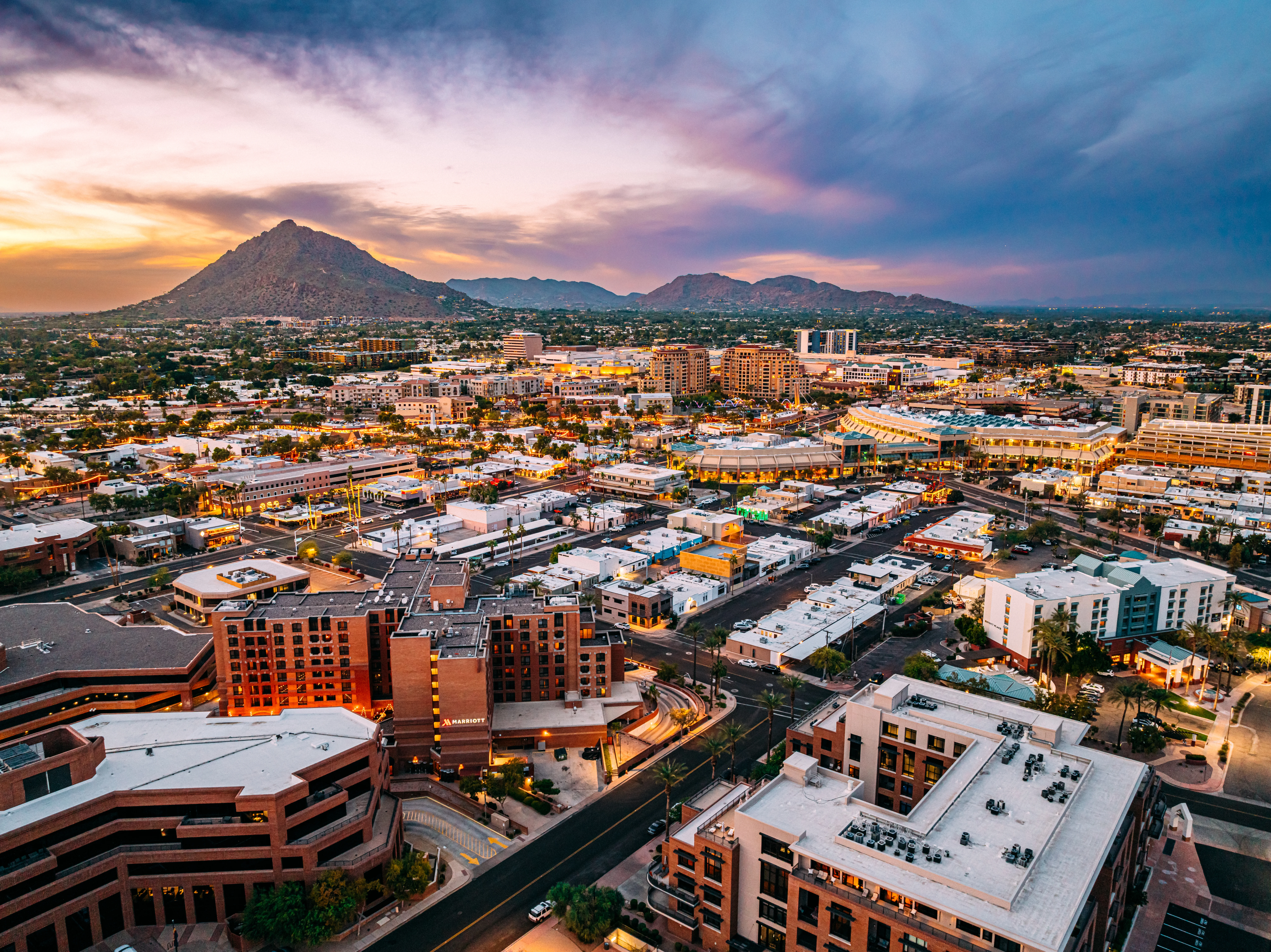 Phoenix, Arizona downtown skyline aerial view