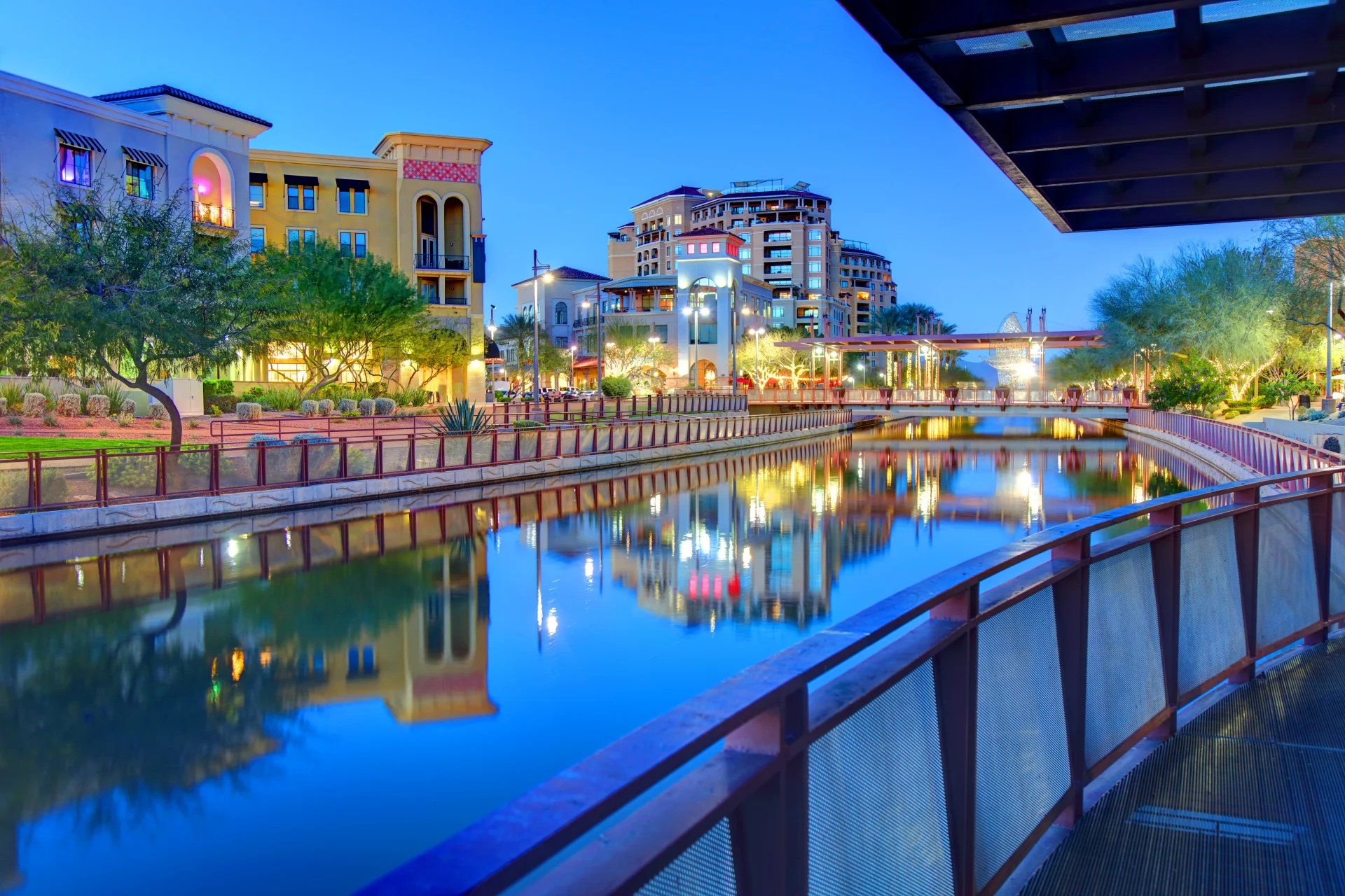 Scottsdale and Phoenix city skyline, Arizona